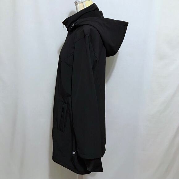 Jessica Simpson NWOT Black Softshell Trench Coat Women 1X - Picture 5 of 14